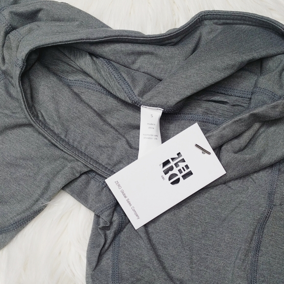 {Zero} NEW Grey Athletic Leggings With Pockets - Picture 2 of 3